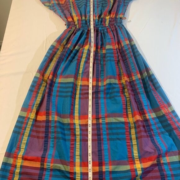 St Michael Plaid Cinch Waist Midi Dress - Picture 3 of 8